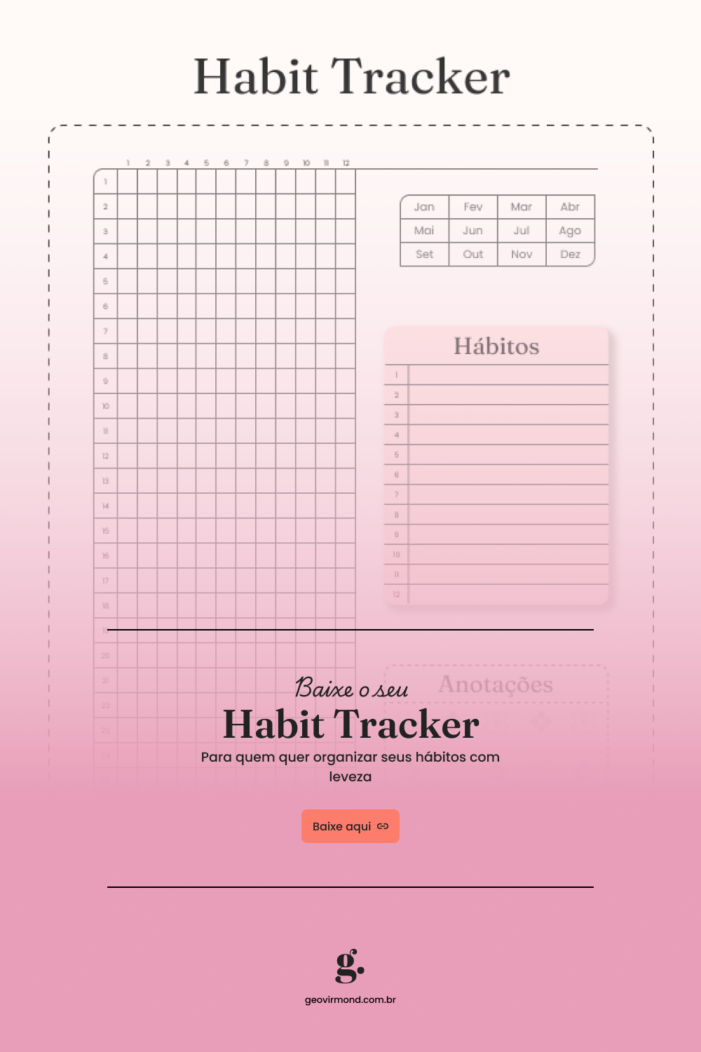 Imagem mostrando o template do habit tracker