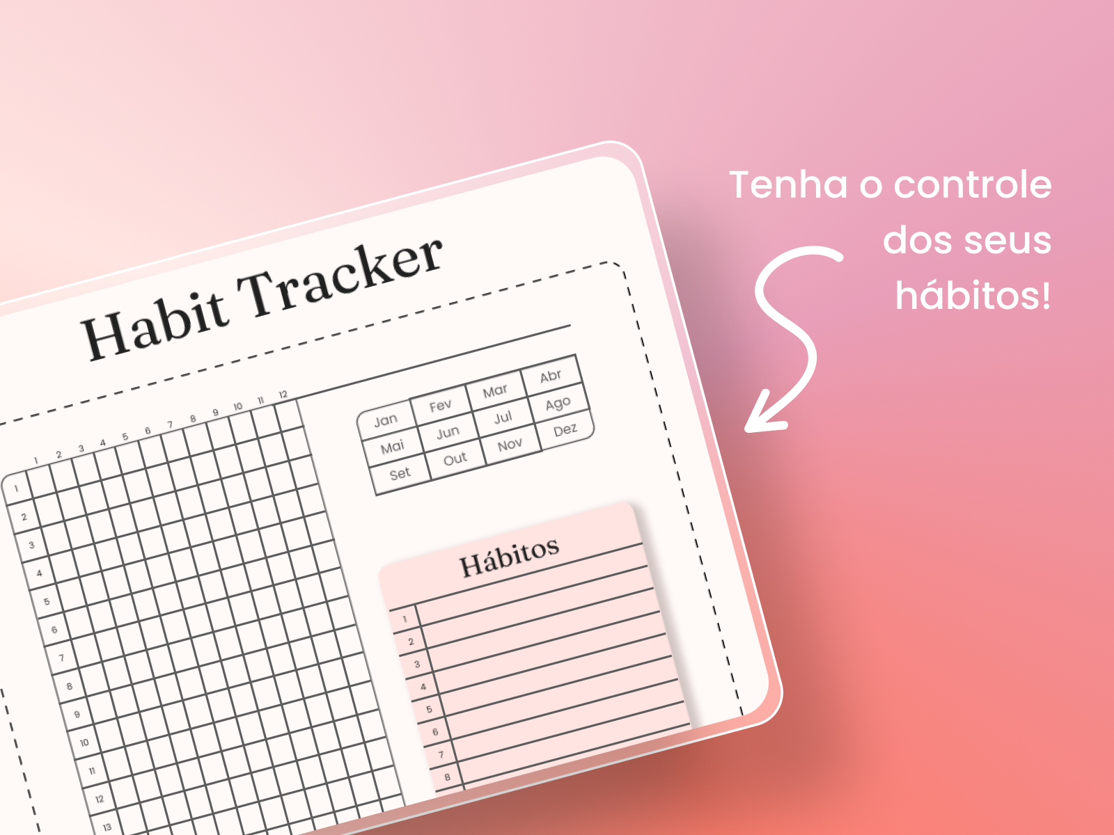 Habit tracker para imprimir: dicar rápidas + template gratuito 1 habit tracker template Geovana Virmond